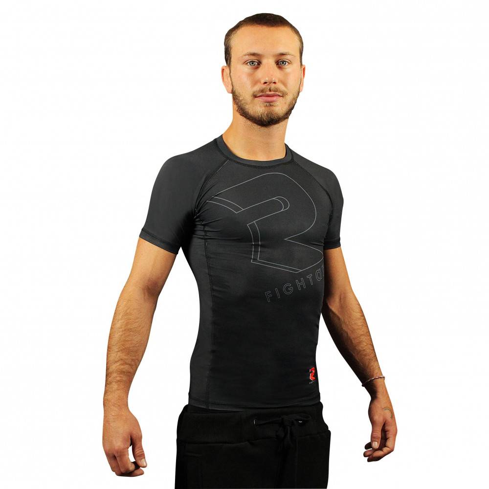 Rasguard à manches courtes - Collection Technique & Performance - Modèle Dark