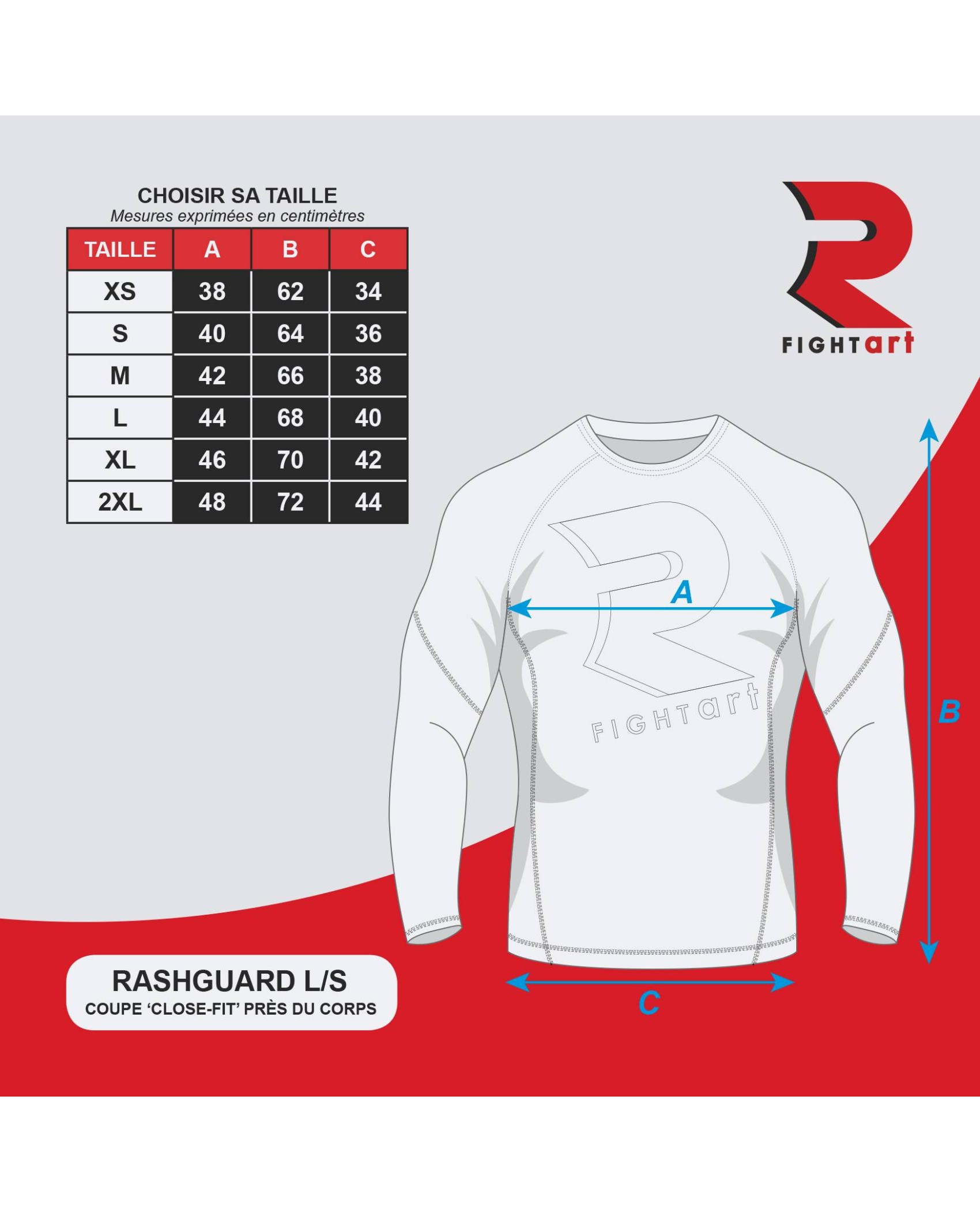 Rashguard manches longues Fightart - Confort, style et performance pour le combat