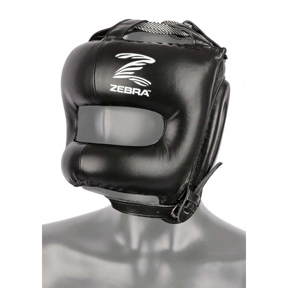 Casque boxe entraînement avec barre de protection horizontale