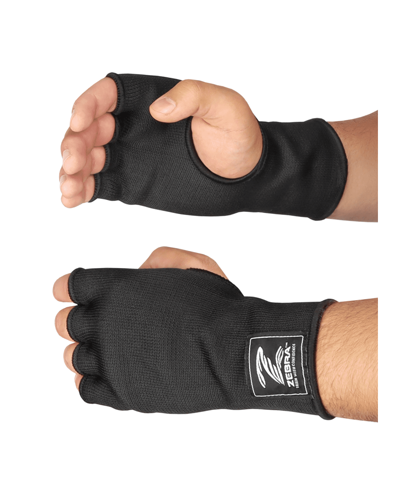 Mitaines sous-gant coton extensible - Modèle noir