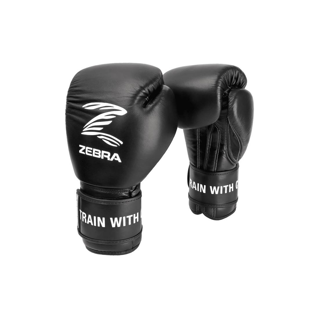 Gants boxe Pro cuir entraînement à fermeture par scratch