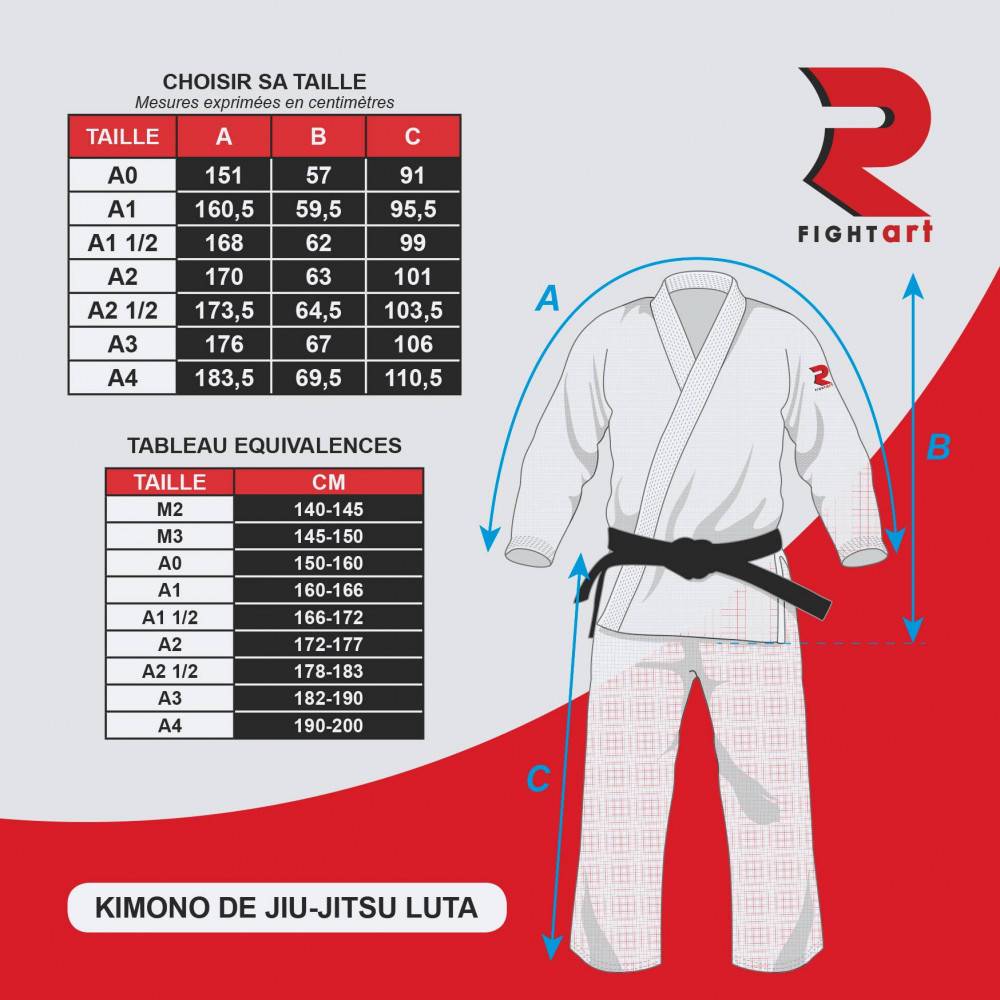 Kimono jiujitsu entraînement et compétition - Modèle Luta blanc - Edition Limitée GANO