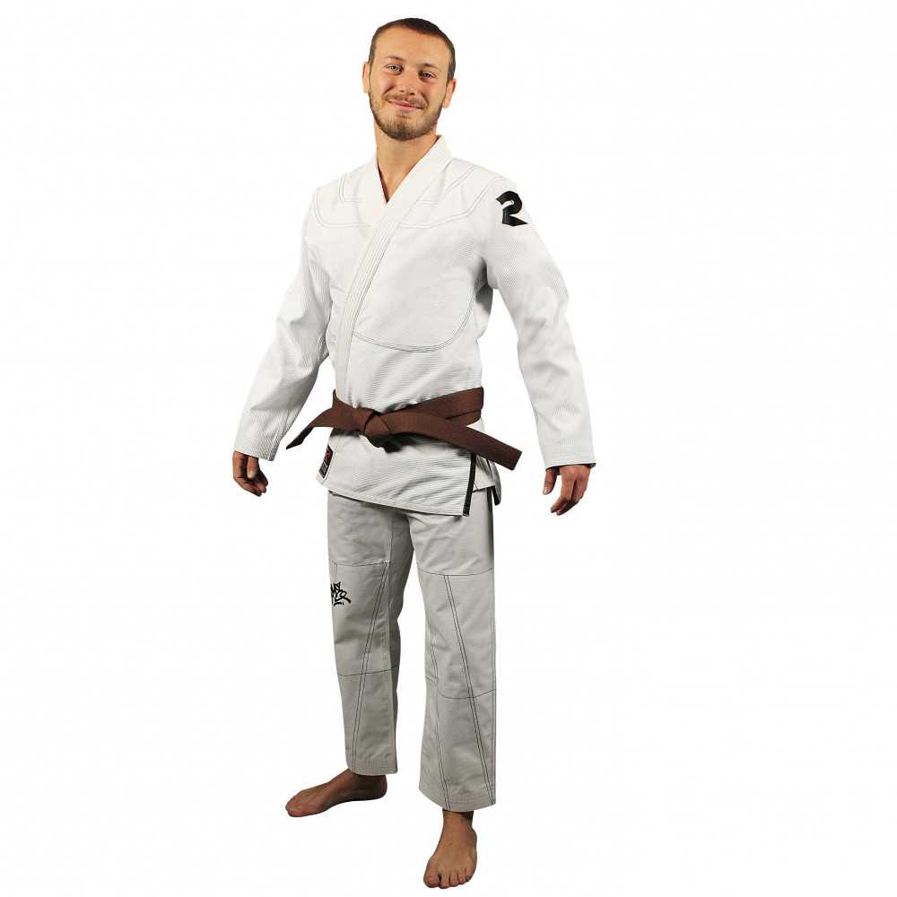 Kimono jiujitsu entraînement et compétition - Modèle Luta blanc - Edition Limitée Gano