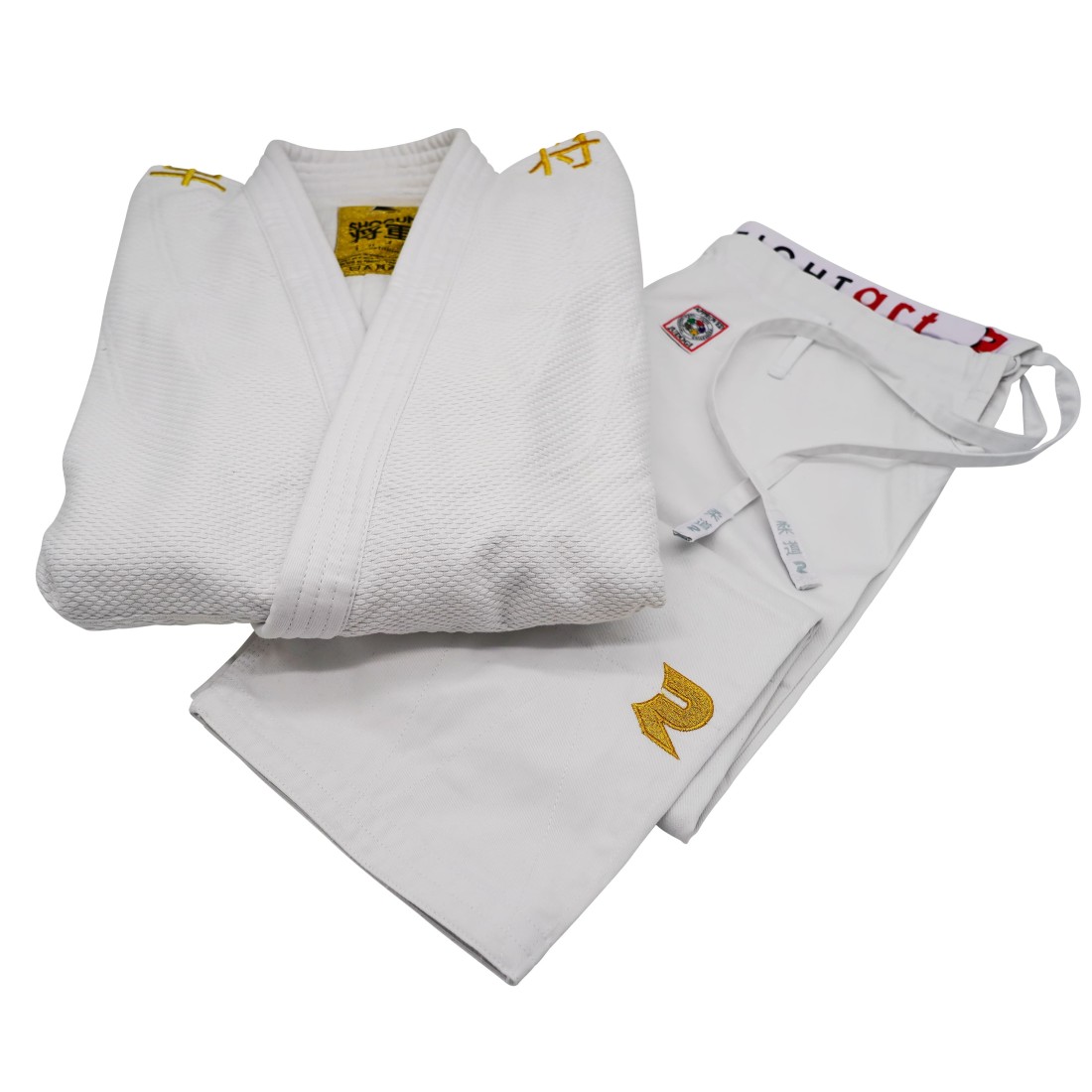 Kimono judo compétition IJF - Blanc & OR - Modèle Shogun