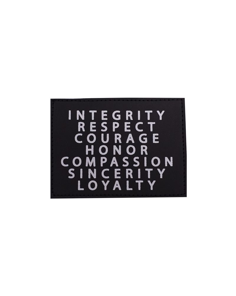 Patch "Budo values" 8x6 cm