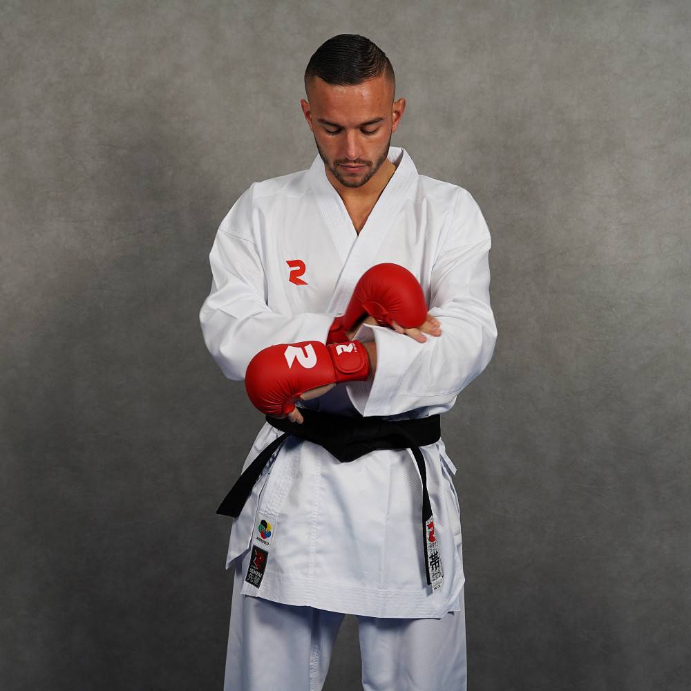 Gant de karaté rouge intégral Fightart – Agréé compétition