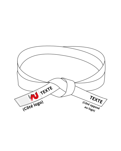 Ceinture arts martiaux blanche - Modèle Obi1