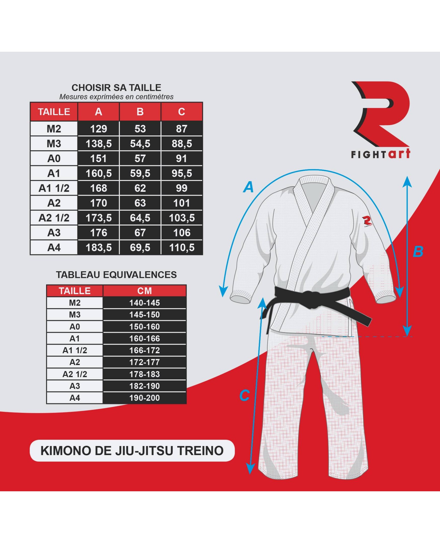 Kimono jiujitsu entraînement - Modèle Treino blanc - enfant