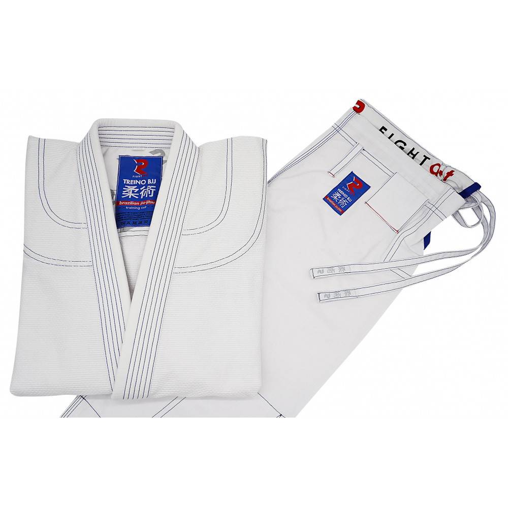Kimono jiujitsu entraînement - Modèle Treino blanc - adulte
