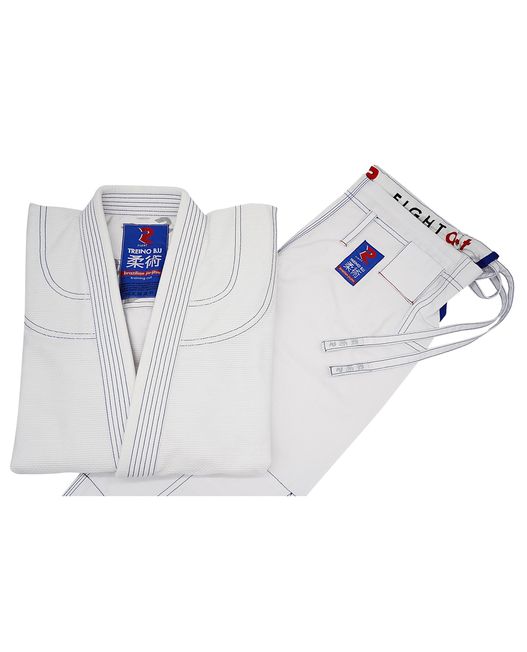 Kimono jiujitsu entraînement - Modèle Treino blanc - adulte