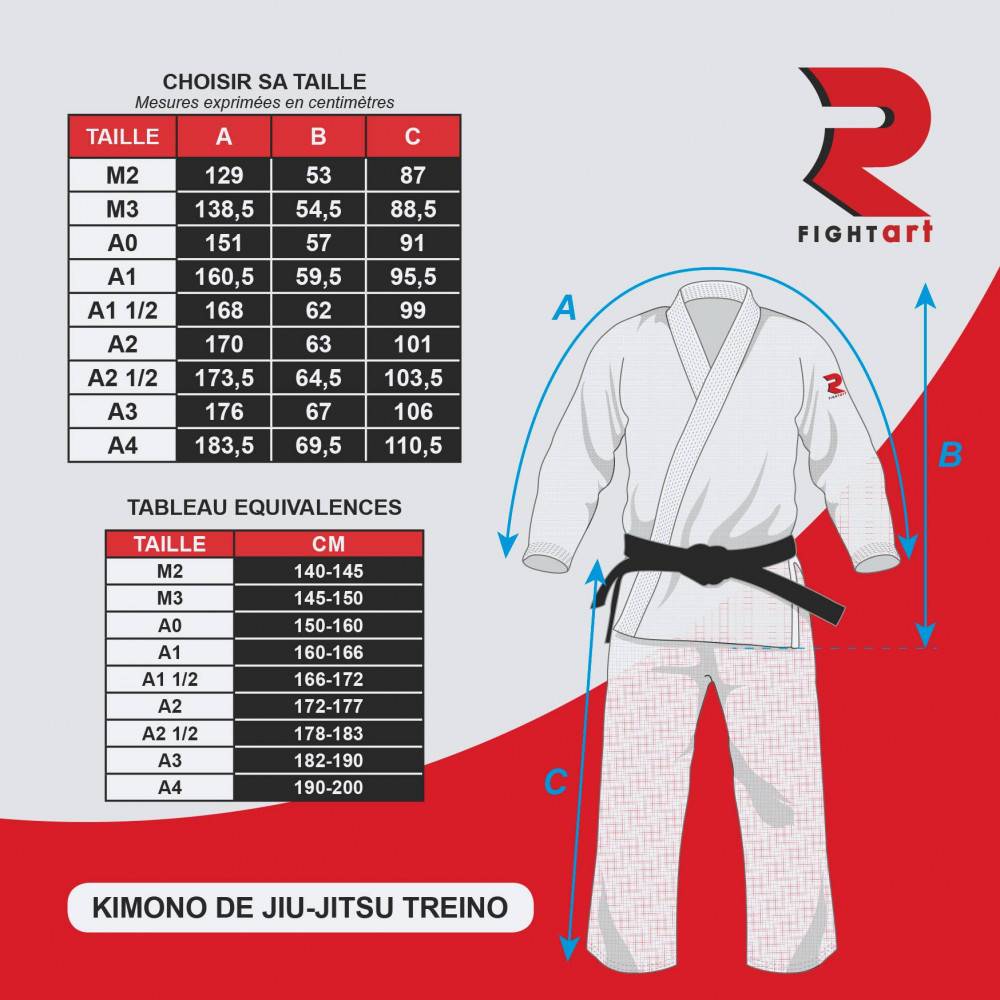 Kimono jiujitsu entraînement - Modèle Treino blanc - adulte