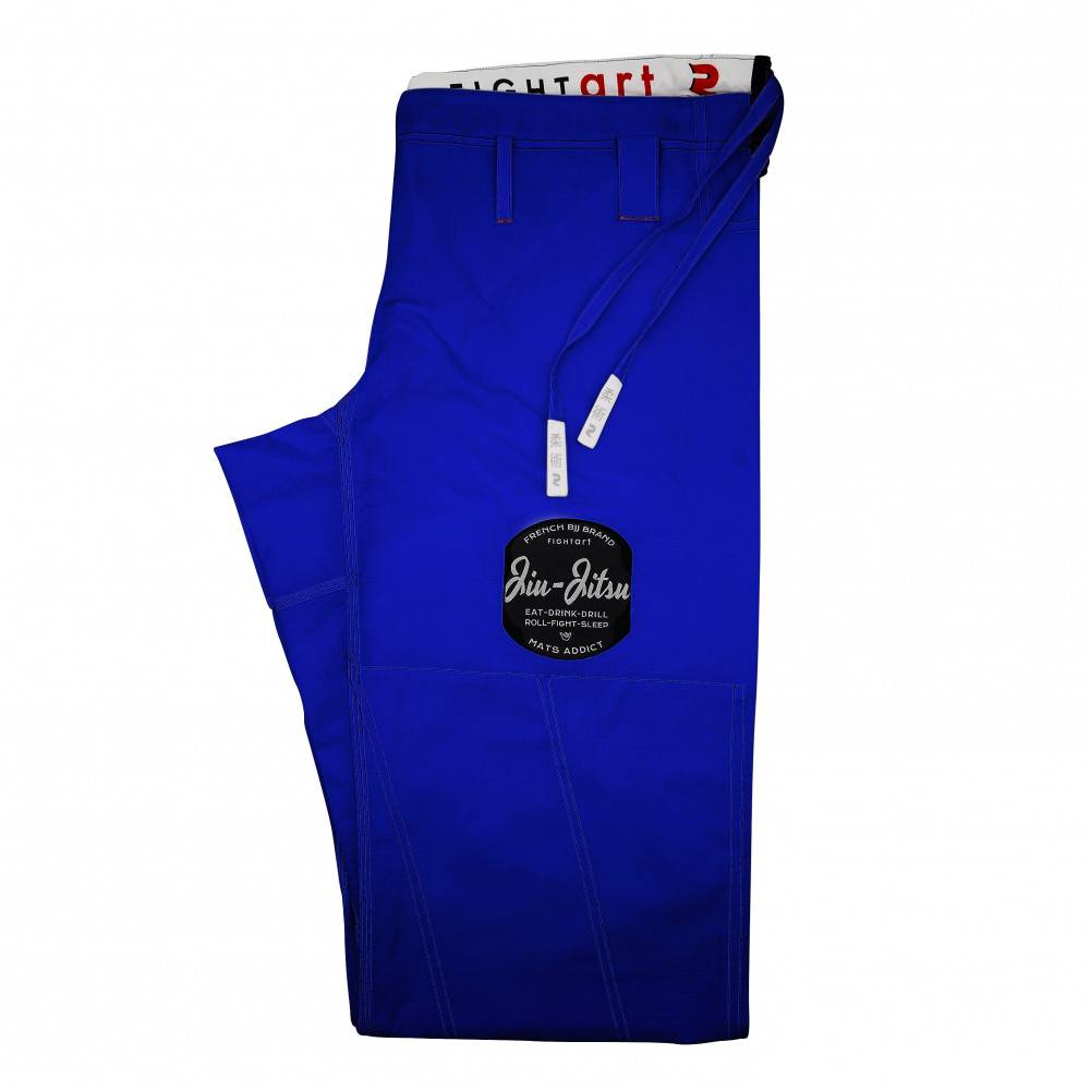 Kimono jiujitsu entraînement et compétition - Modèle Luta bleu - adulte