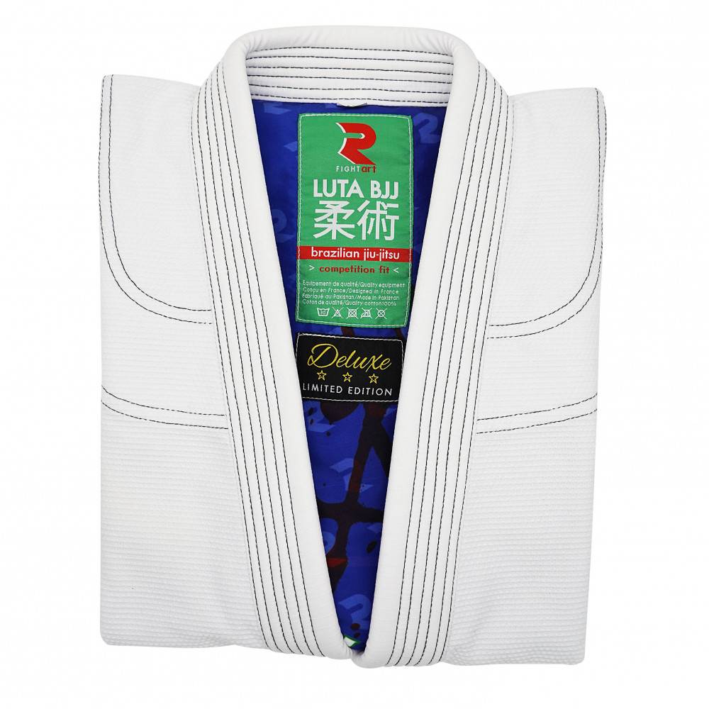 Kimono jiujitsu entraînement et compétition - Modèle Luta blanc - Edition Limitée Aquarioss