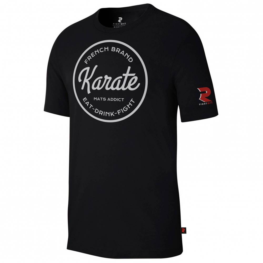 T shirt homme coton bio french karaté – Confort naturel & style épuré | Fightart