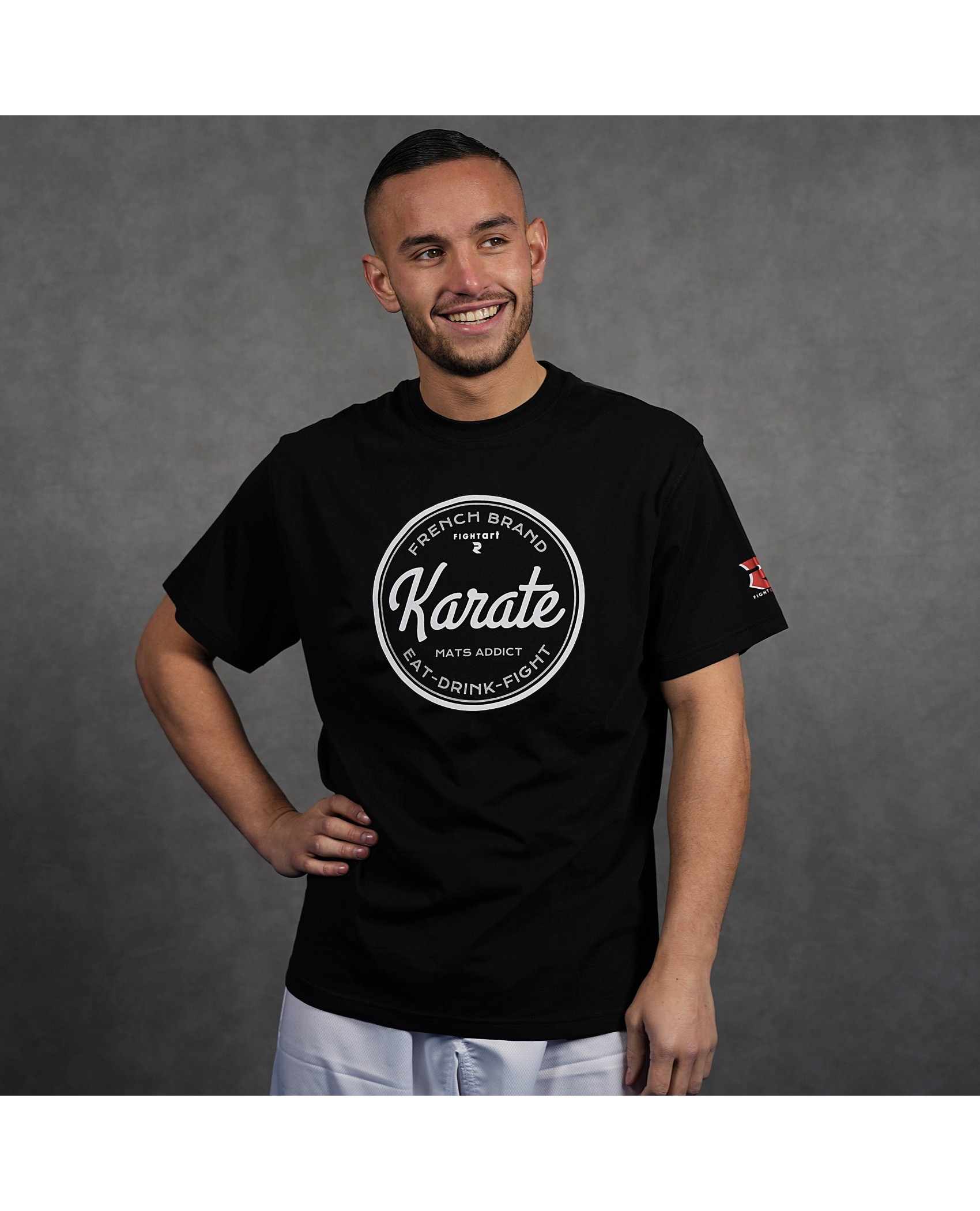 T-shirt karaté noir - Collection Loisirs & Lifestyle  - Modèle French