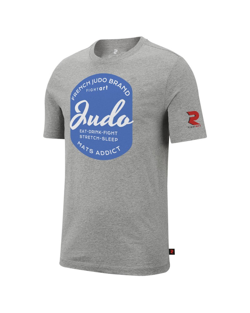 T-shirt judo gris - Collection Loisirs & Lifestyle - Modèle Blason