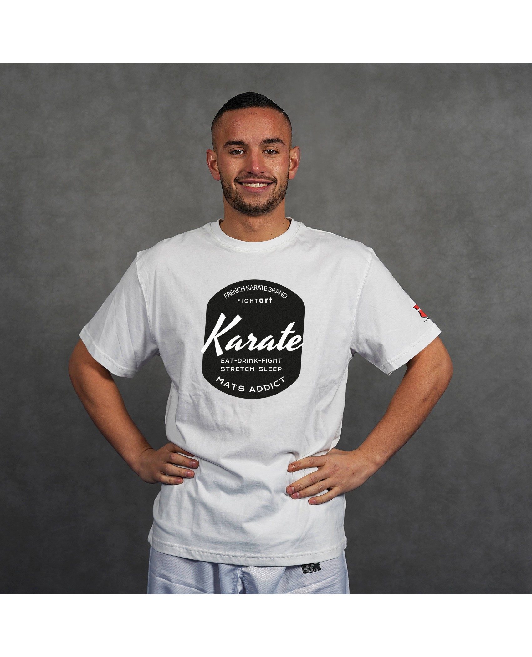 T shirt homme coton bio karaté – Confort naturel & style épuré | Fightart
