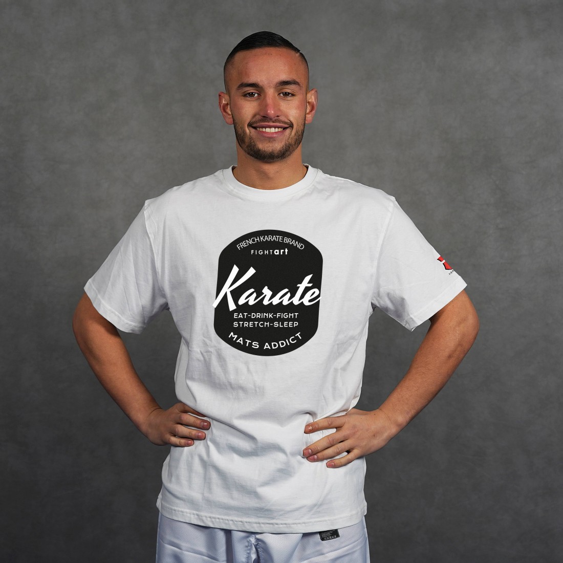 T-shirt karaté blanc - Collection Loisirs & Lifestyle - Modèle Blason