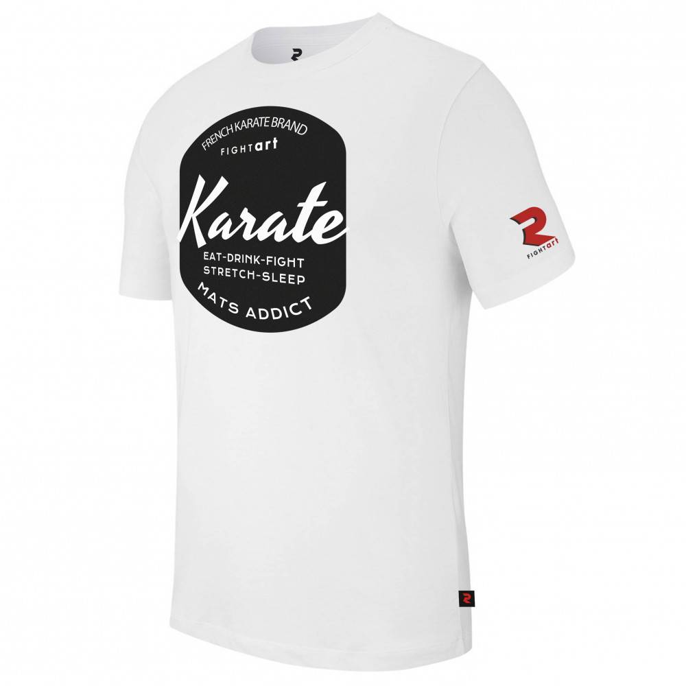 T-shirt karaté blanc - Collection Loisirs & Lifestyle - Modèle Blason