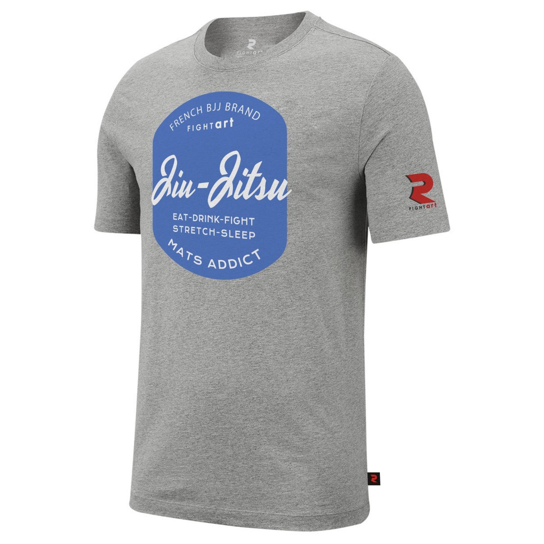 T-shirt jiu jitsu gris - Collection Loisirs & Lifestyle - Modèle Blason