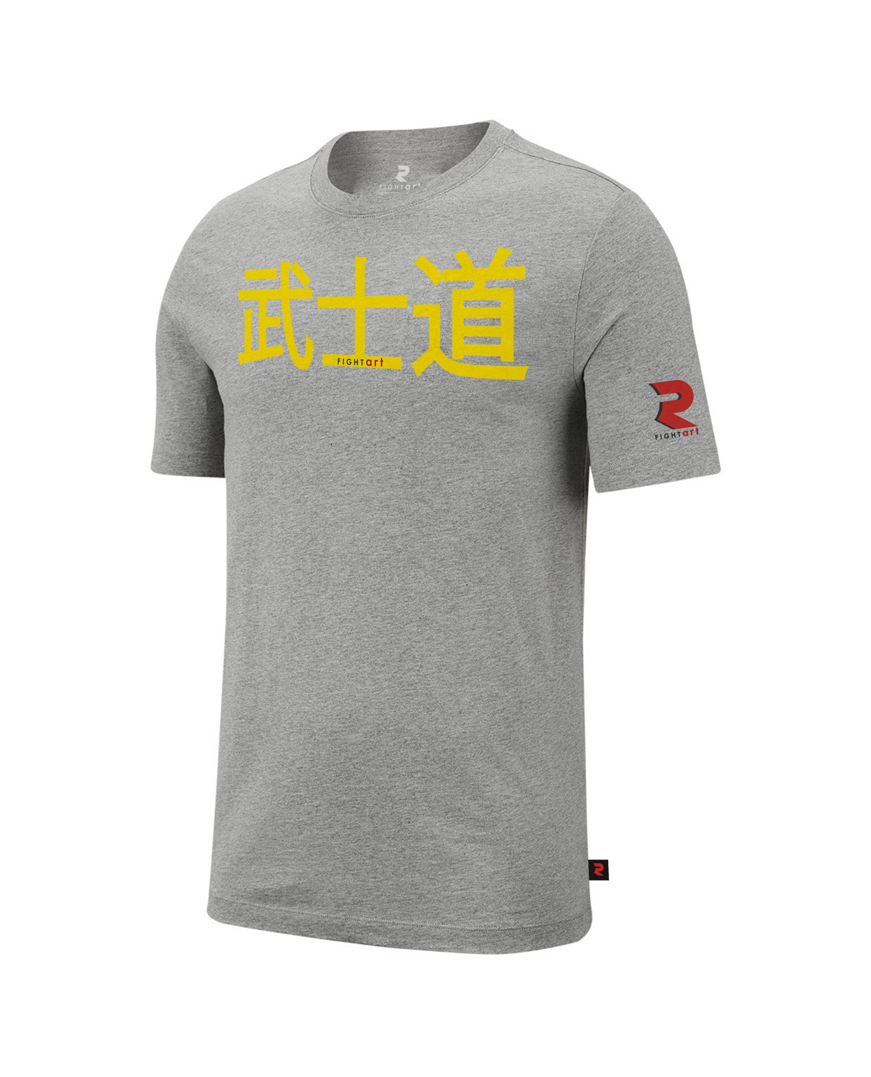 T shirt japonais gris – Motif idéogramme & coton bio | Fightart