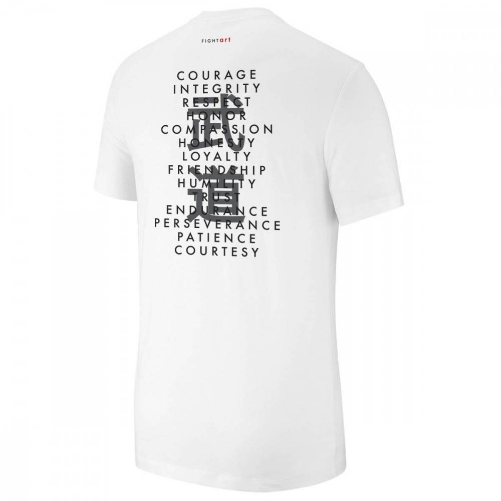 T shirt bushido code blanc – Coton bio, style inspiré des tatamis