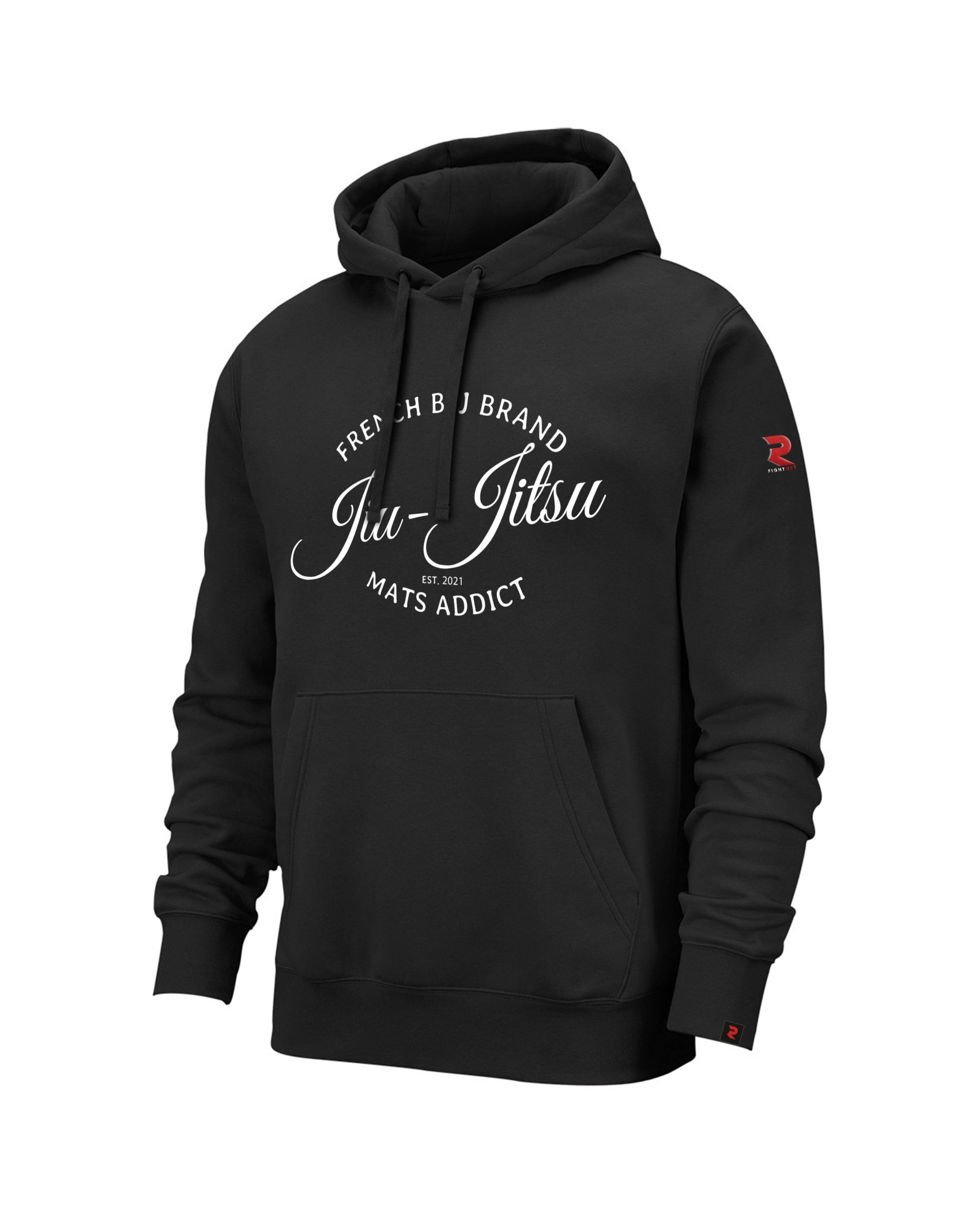 Sweat capuche noir – Confort & style inspiré du jiu jitsu | Fightart
